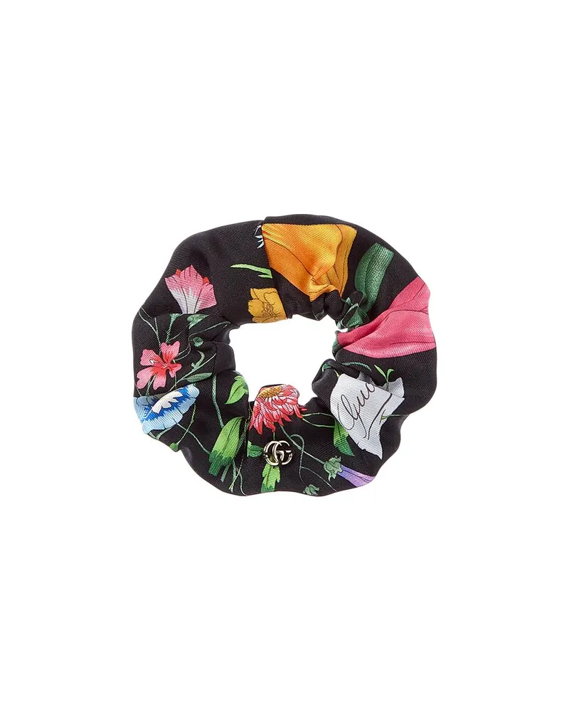 Gucci Twill Silk Scrunchie Black