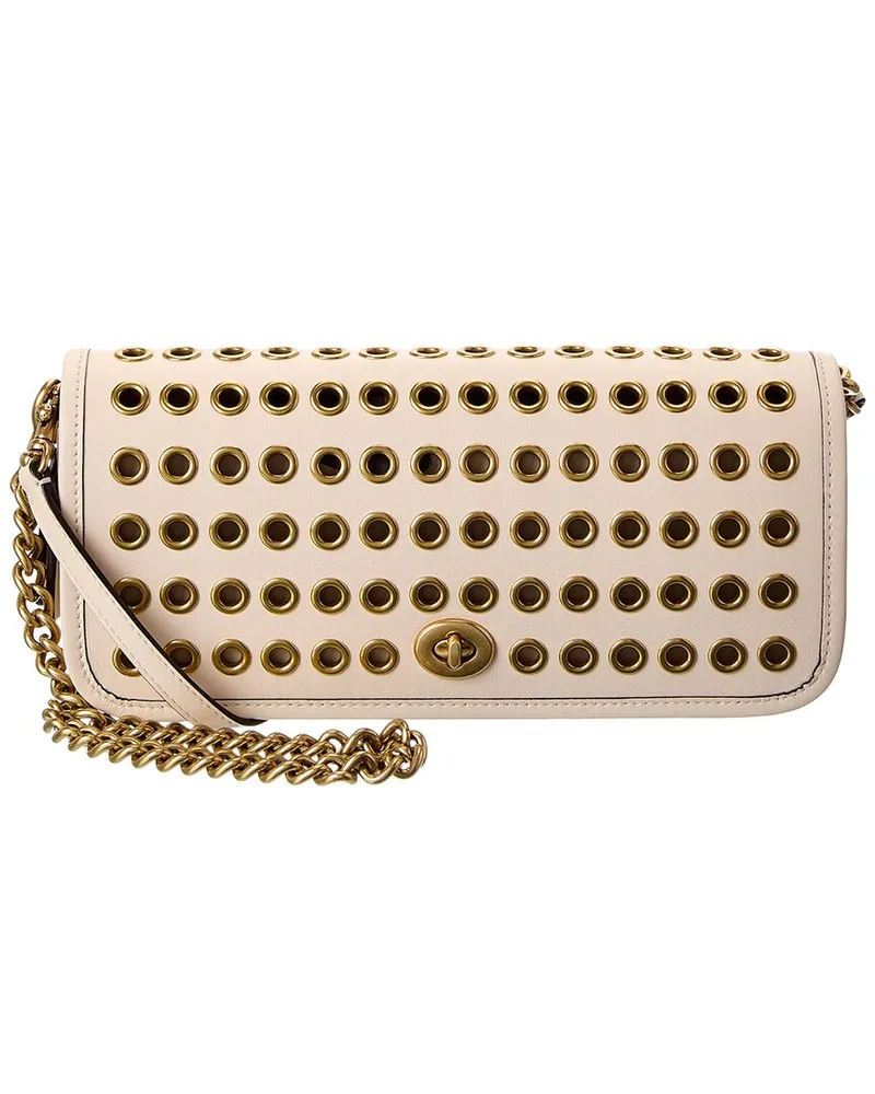 Coach The Coach Originals Grommets Dinky Leather Bag White