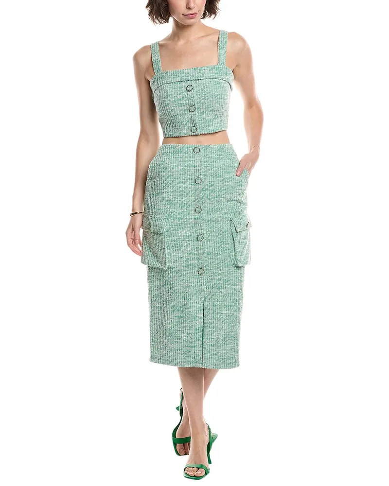 Black Halo Roland 2pc Midi Dress Green