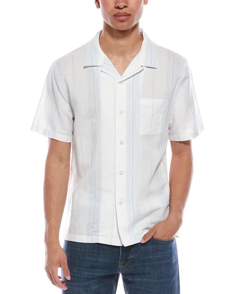 Vince Cabana Linen-Blend Shirt White