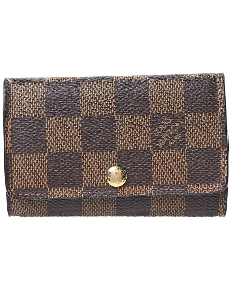 Louis Vuitton Brown Damier Ebene Coated Canvas Multicles 6 Key Holder  (Authentic Pre-Loved Nocolor