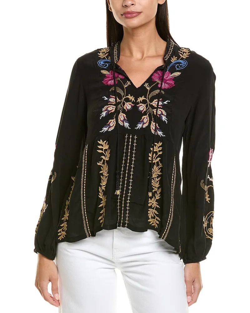Johnny Was Swing Blouse Black