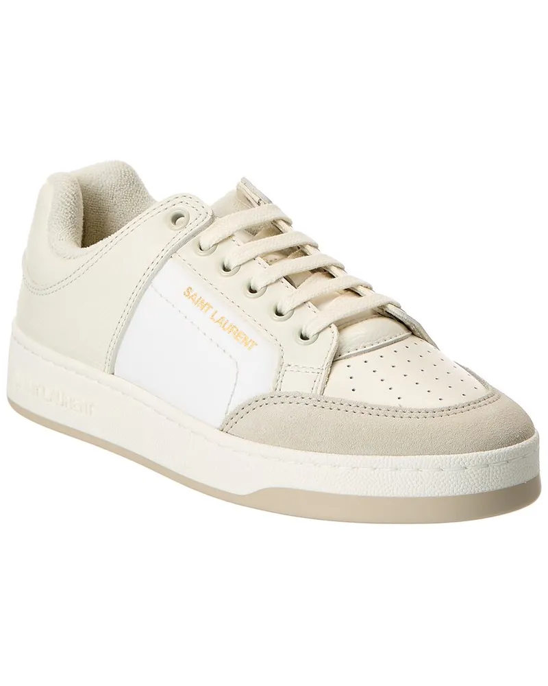 Saint Laurent SL/61 Leather & Suede Sneaker White