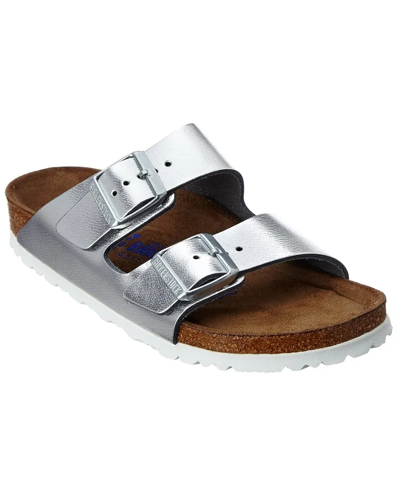 Birkenstock Arizona Narrow Leather Sandal Silver
