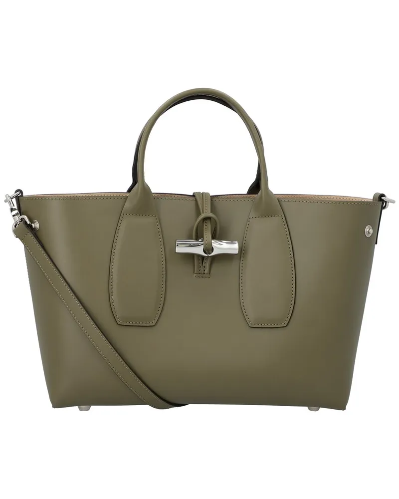 Longchamp Le Roseau XS Leather Handbag Green