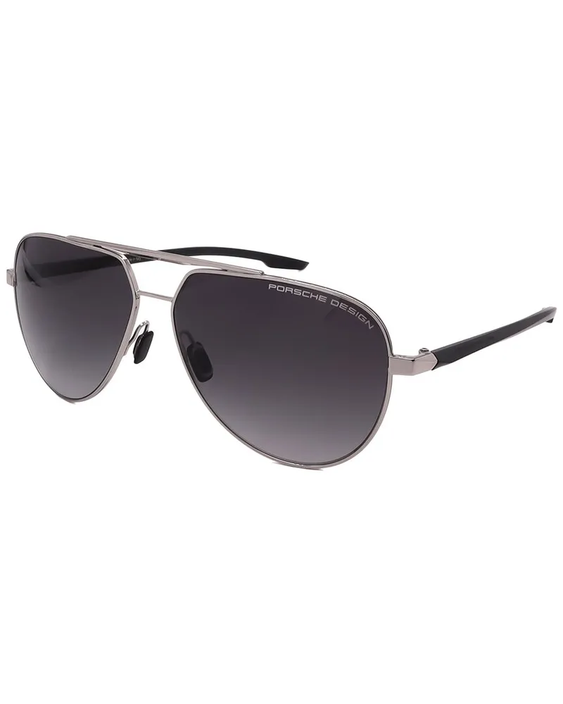 Porsche Design Men's P8935 62mm Polarized Sunglasses Metallic