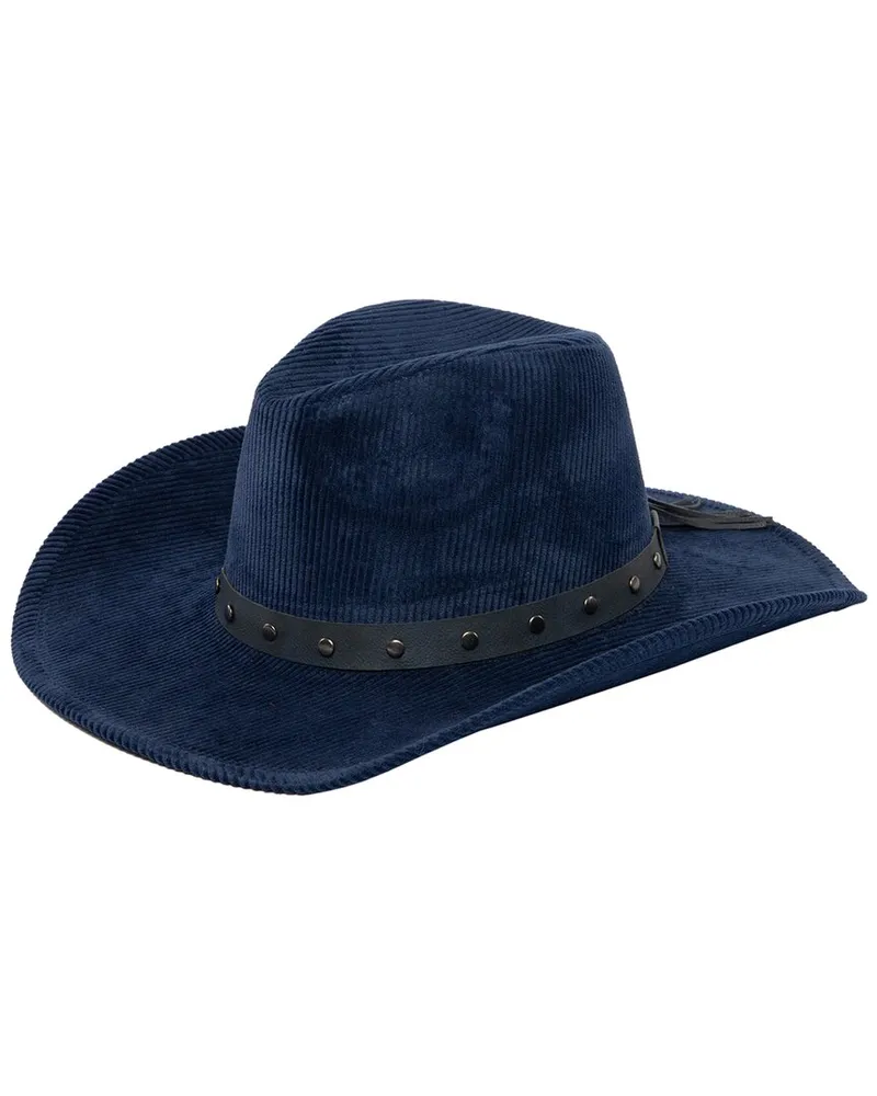 Frye Corduroy Cowboy Hat Blue