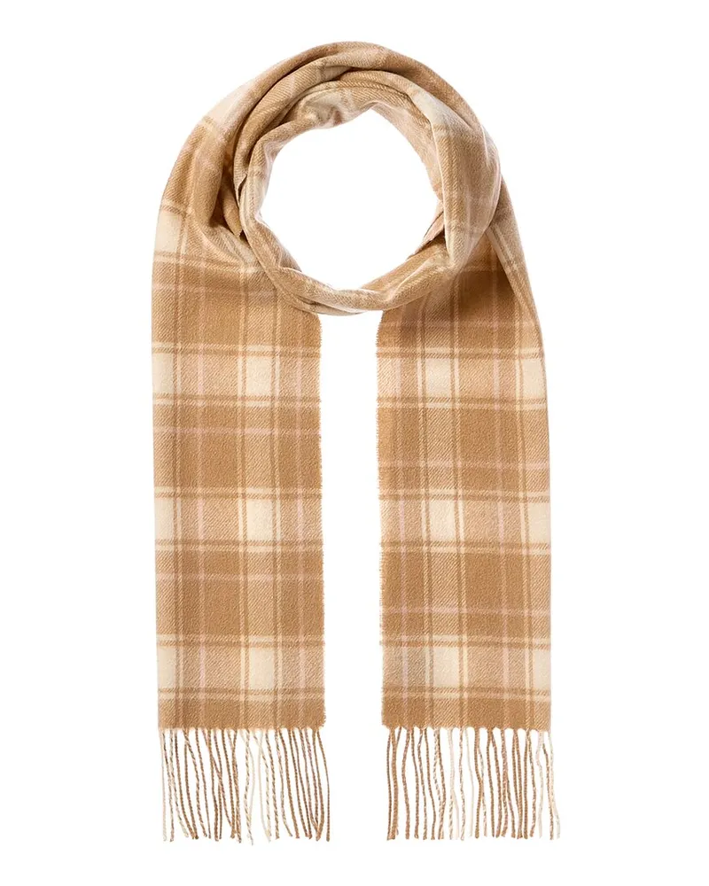 portolano  Woven Fringe Cashmere Scarf Pink