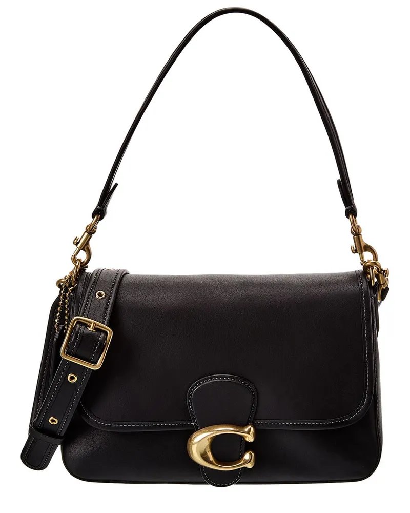 Coach Tabby Leather Shoulder Bag Black