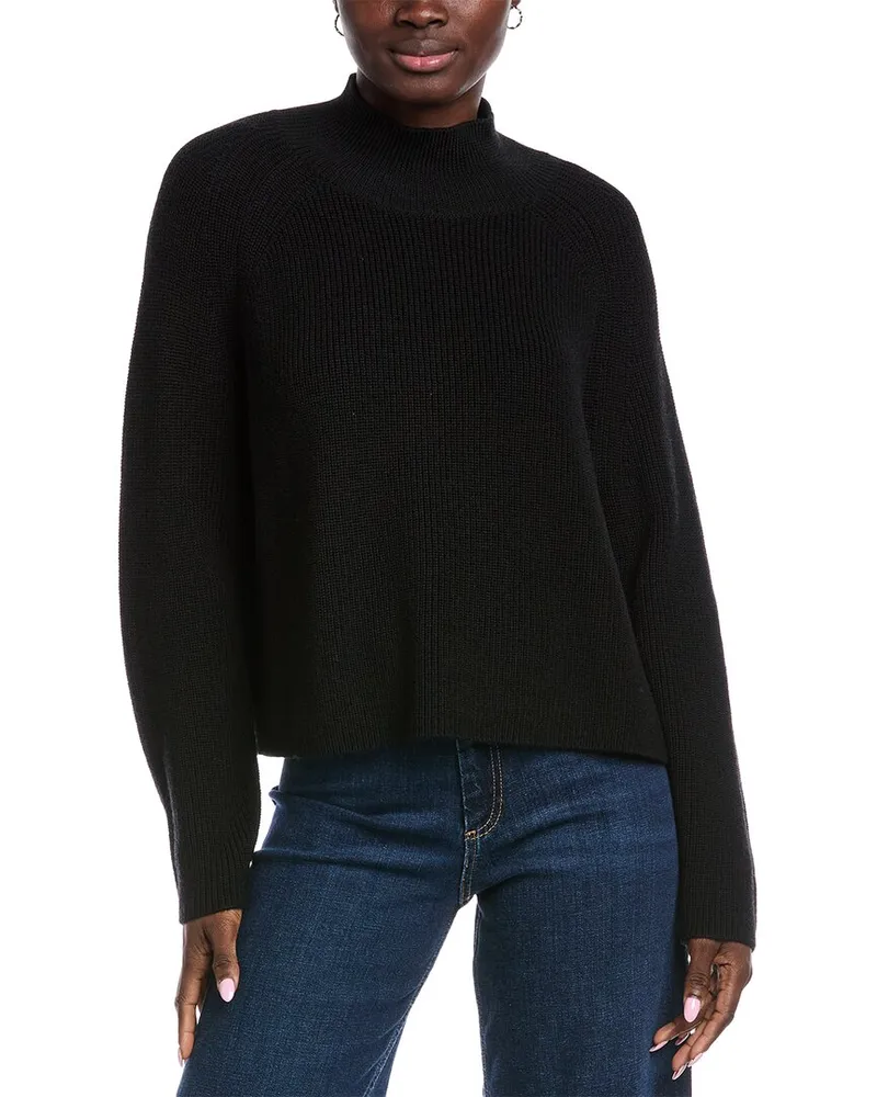 Eileen Fisher Turtleneck Wool Sweater Black