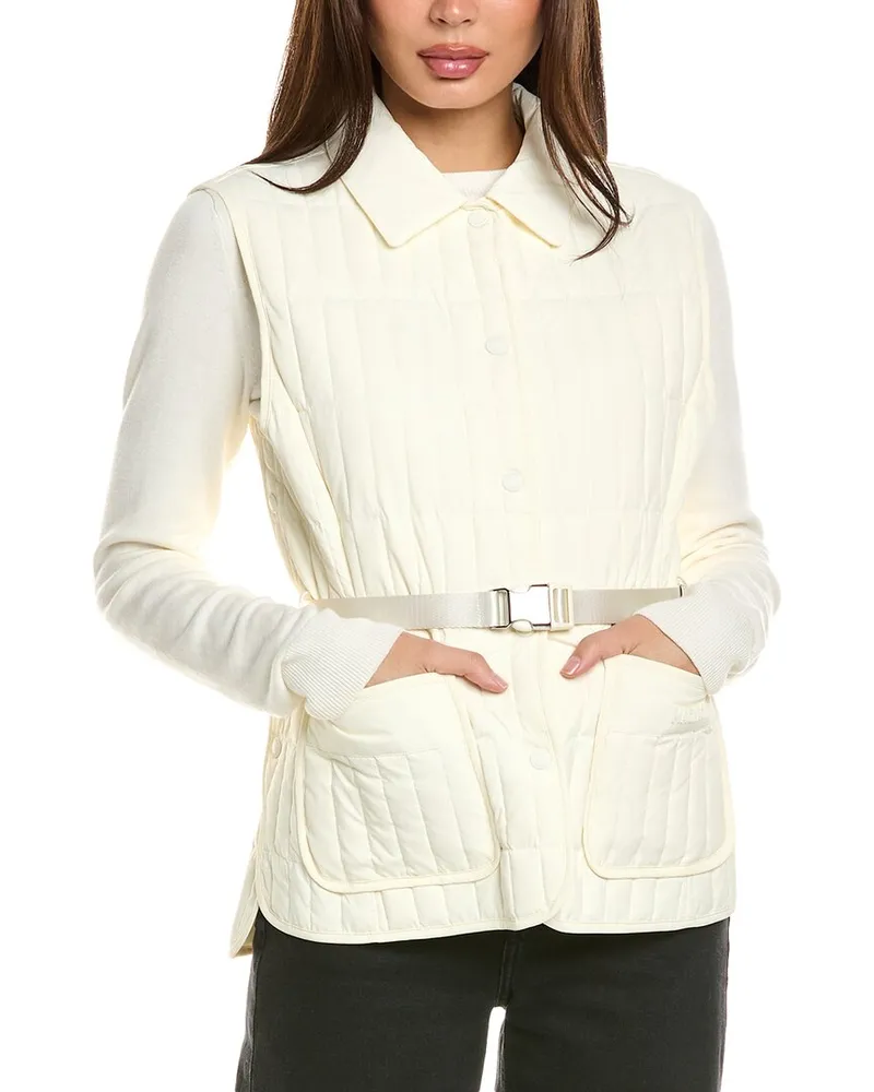 Mackage Helia Light Down Vertical Quilted Vest White