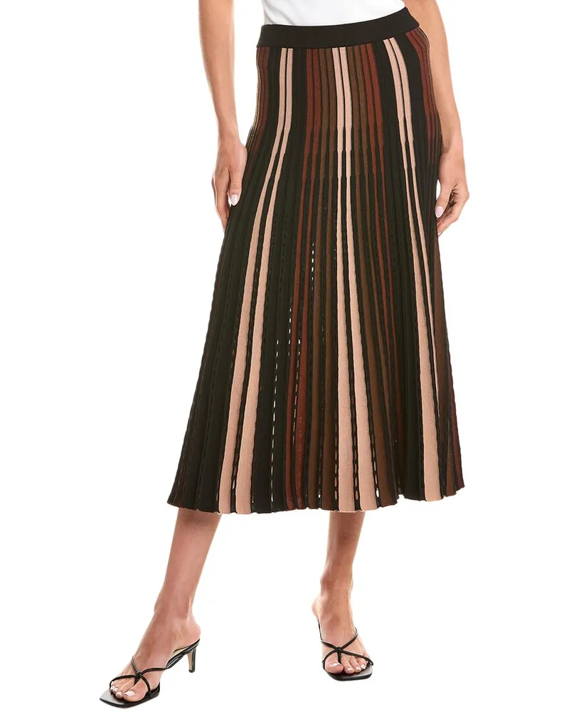 Diane von Furstenberg Tribeca Wool-Blend Midi Skirt Black