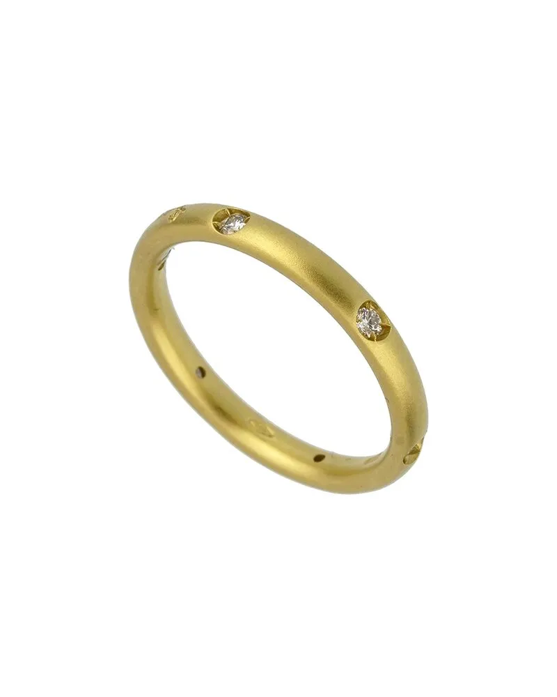 Pomellato 18K 0.18 ct. tw. Diamond Matte Finish Ring (Authentic Pre-Loved Nocolor