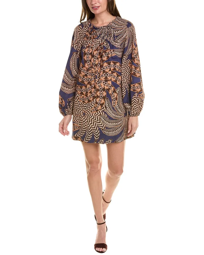 FARM Rio Yawanawa Vanahu Mini Dress Navy