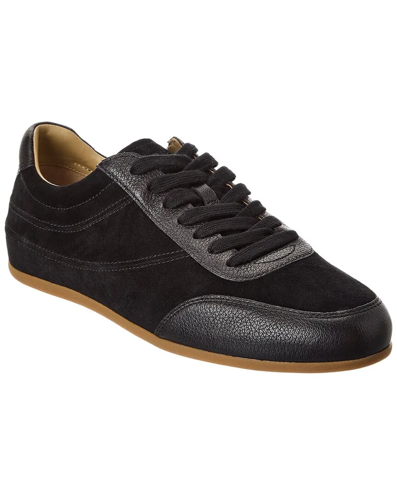 Vince Jet Trainer Leather & Suede Sneaker Black