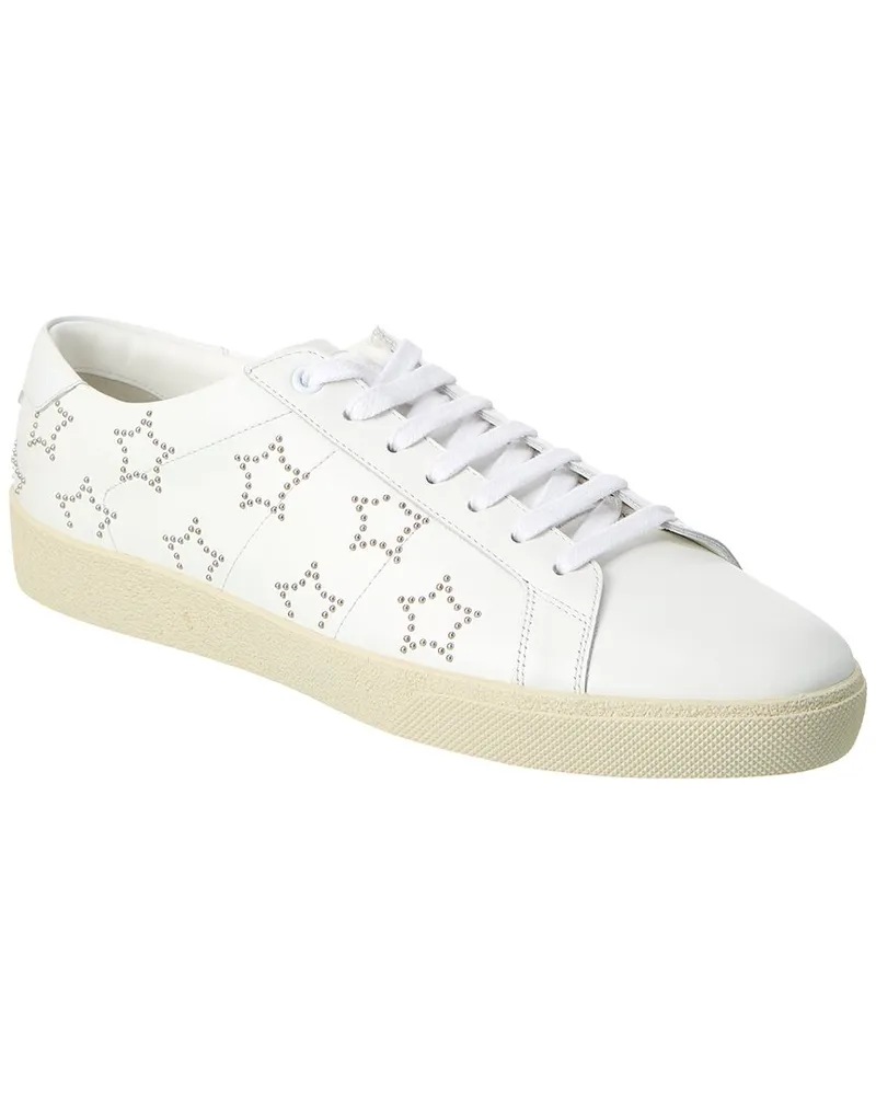 Saint Laurent SL06 Star Leather Sneaker White