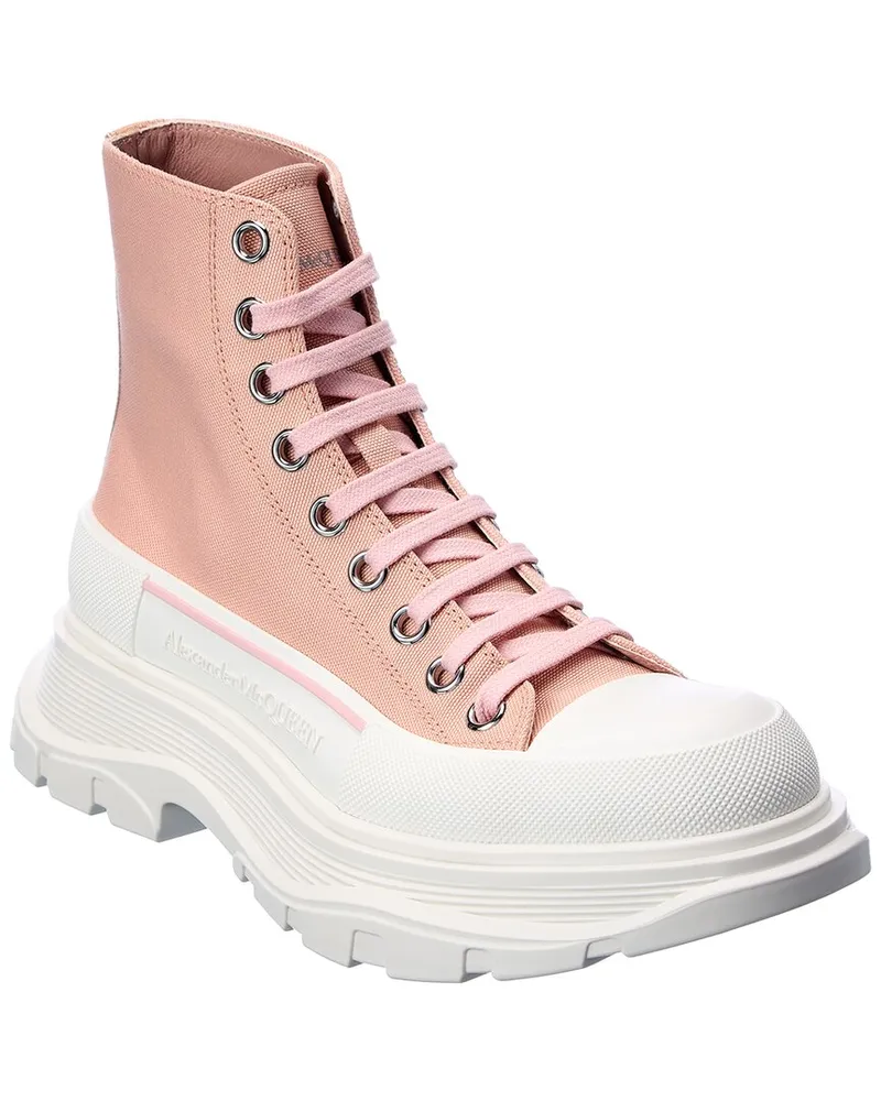 Alexander McQueen Tread Slick Canvas Boot Pink