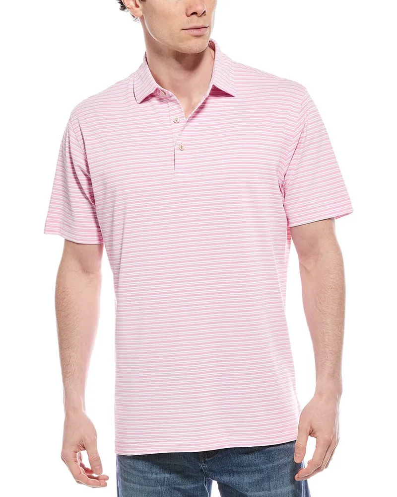 Peter Millar Dellroy Performance Mesh Polo Shirt Pink