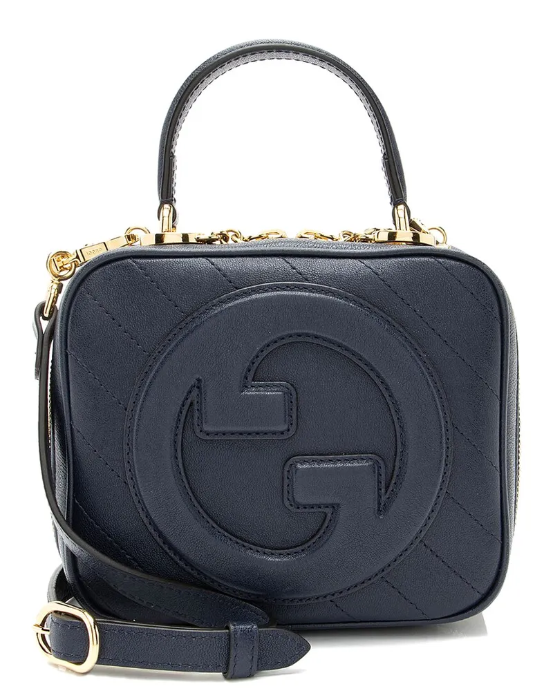 Gucci Blue Calfskin Blondie Top Handle (Authentic Pre-Loved Nocolor