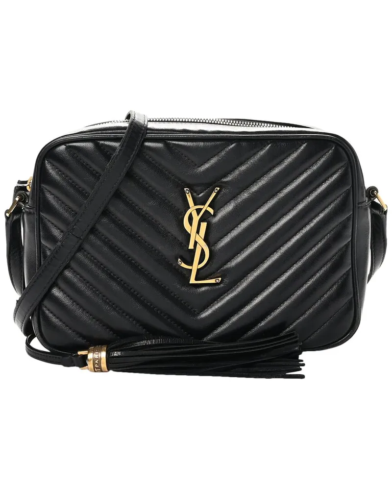 Saint Laurent Black Calfskin Leather Lou Camera Bag GHW (Authentic Pre-Loved Nocolor