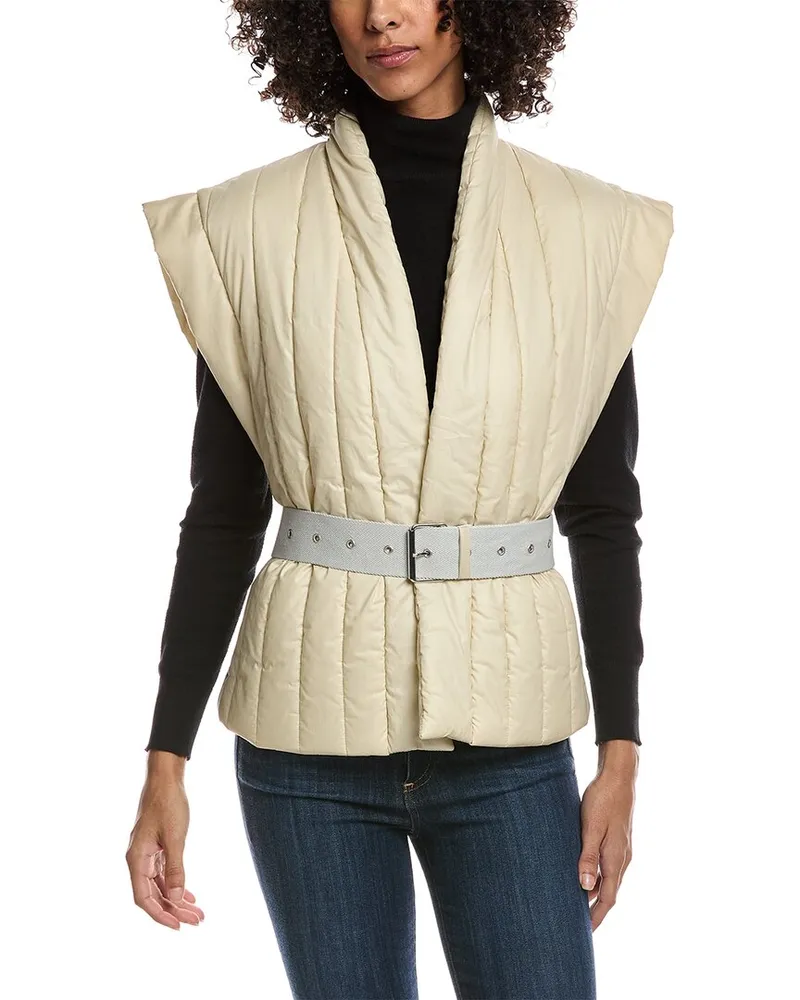 Isabel Marant Quilted Vest Coat Beige