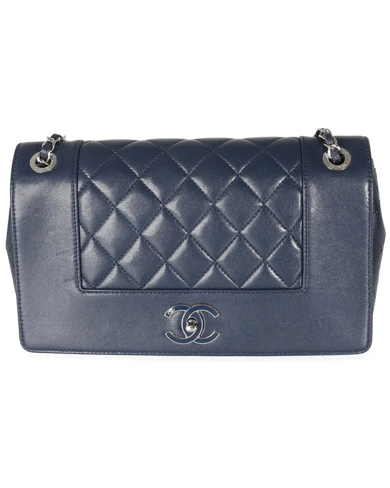 Chanel Blue Quilted Leather Large Mademoiselle Flap Bag (Authentic Pre-Loved Nocolor