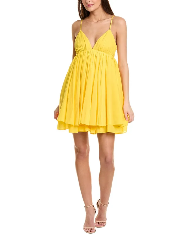Susana Monaco Voile String V Mini Dress Nocolor