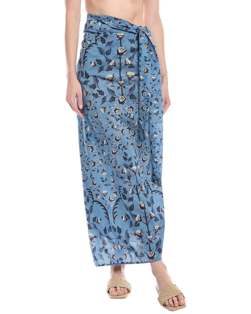 AGUA BENDITA Tinaja Silk-Blend Caftan Blue