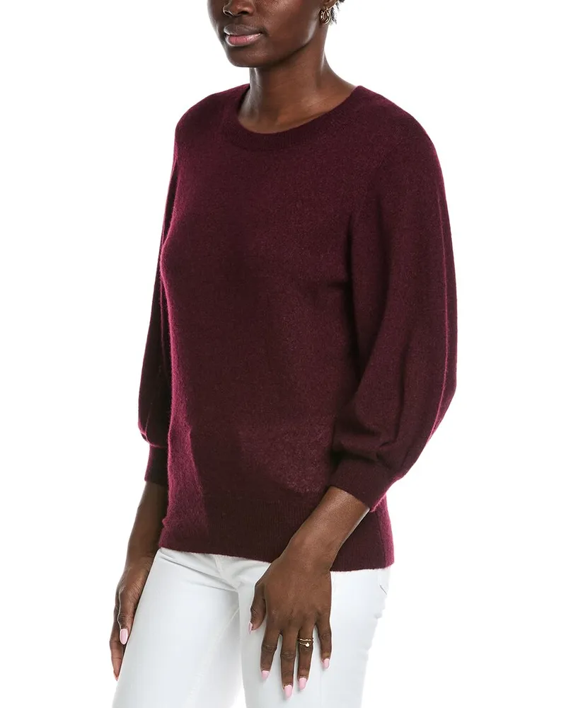 Autumn Cashmere Balloon Sleeve Cashmere & Silk-Blend Sweater Red