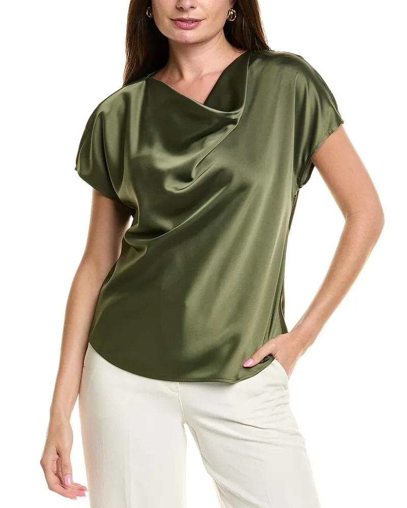 Anne Klein Cowl Neck Blouse Green