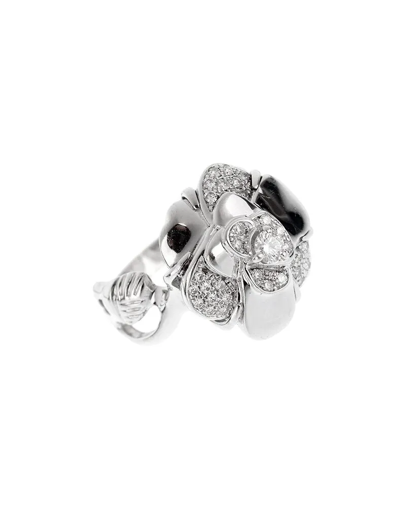 Chanel 18K 0.40 ct. tw. Diamond Camelia Ring (Authentic Pre-Loved Nocolor