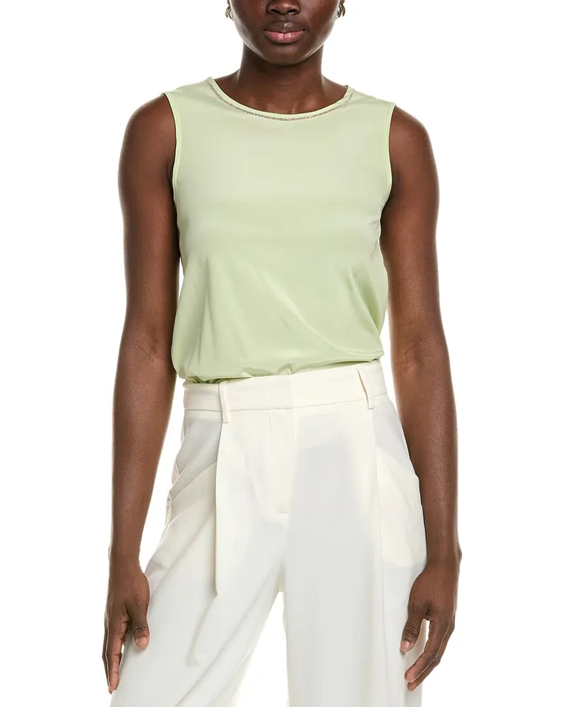 Peserico Silk-Blend Top Green