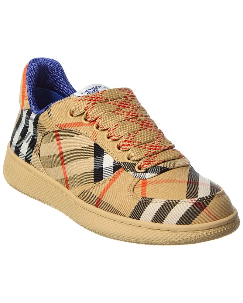 Burberry Terrace Check Canvas Sneaker Brown