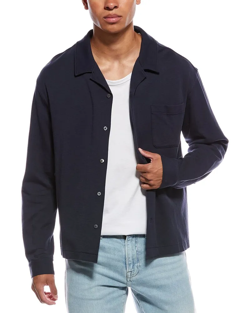 Frame Denim Duo Fold Relaxed Shirt Blue