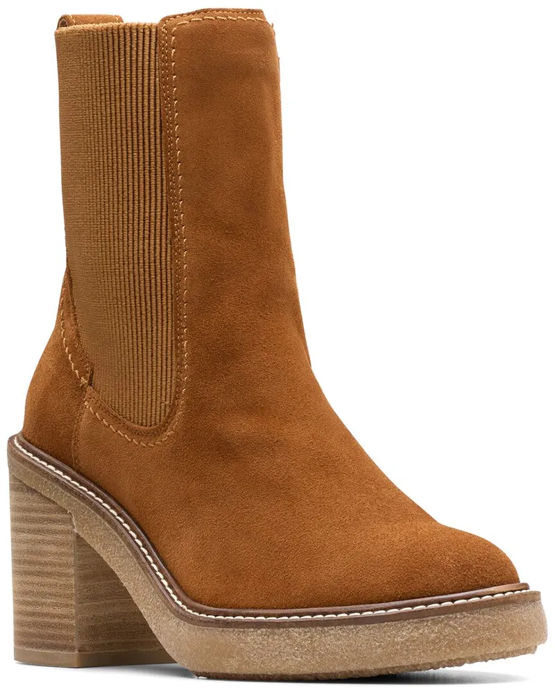 Clarks Cassiano Top Suede Chelsea Boot Brown
