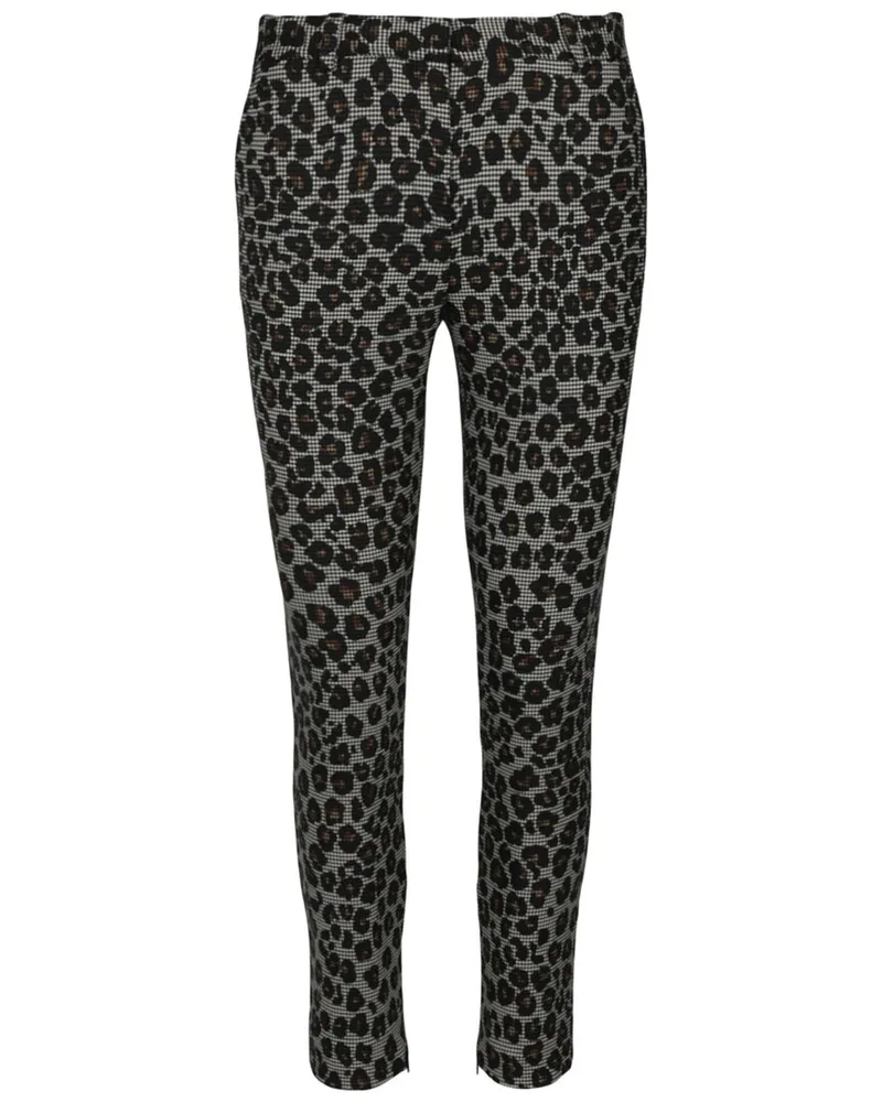 Versace Animal Printed Wool-Blend Pant Nocolor