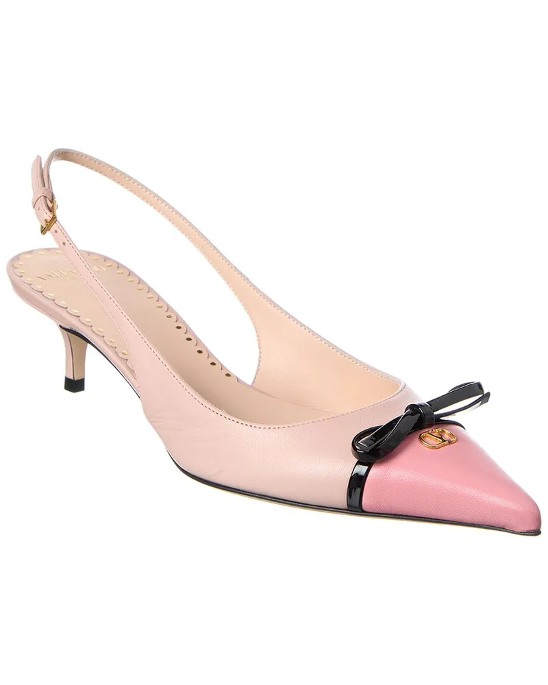 Valentino Garavani Bepointy Leather Slingback Pump Pink