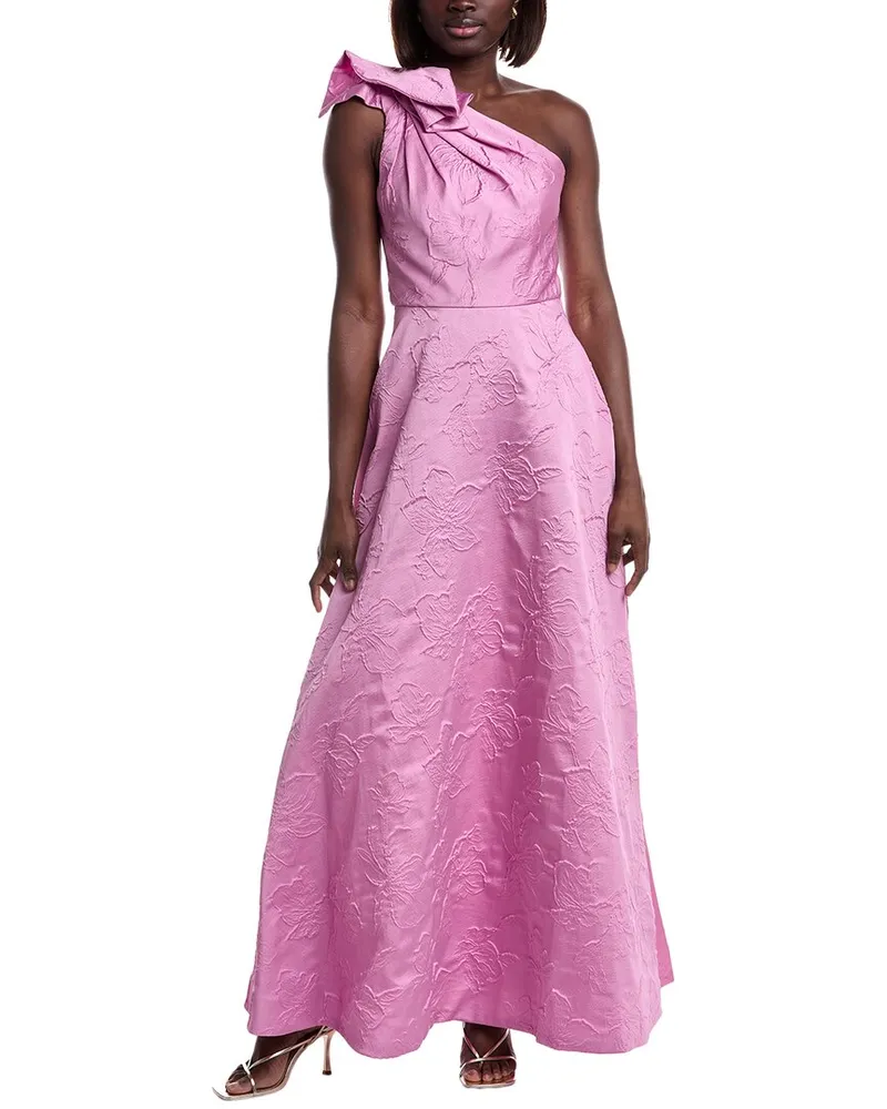 Monique Lhuillier Amira Jacquard Maxi Dress Nocolor