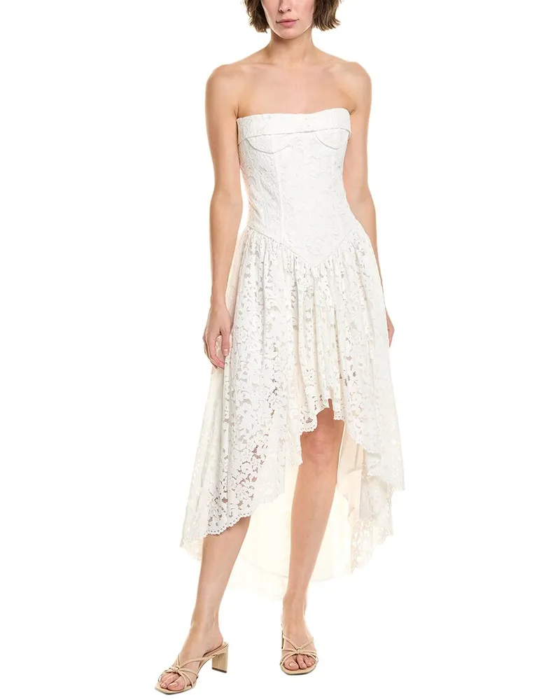 Bardot Felicidad Strapless Lace Dress White