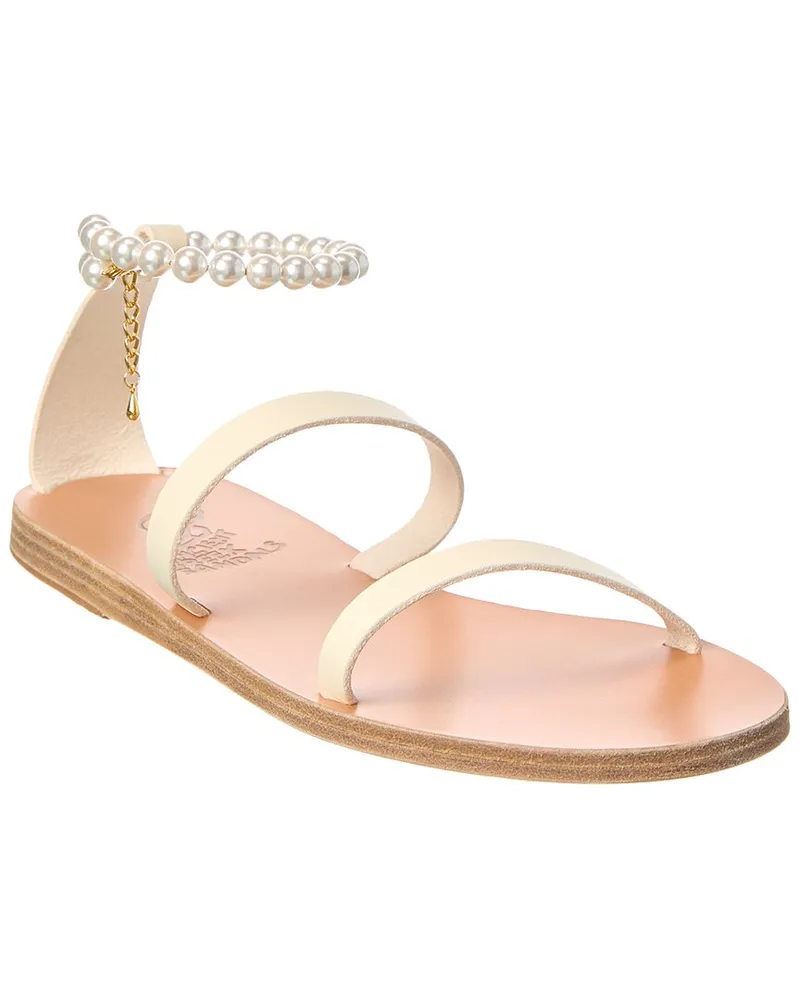 Ancient Greek Sandals Smirni Leather Sandal White
