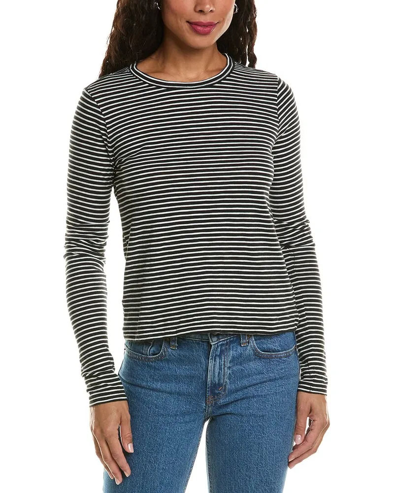 Rag & Bone Stripe T-Shirt Black