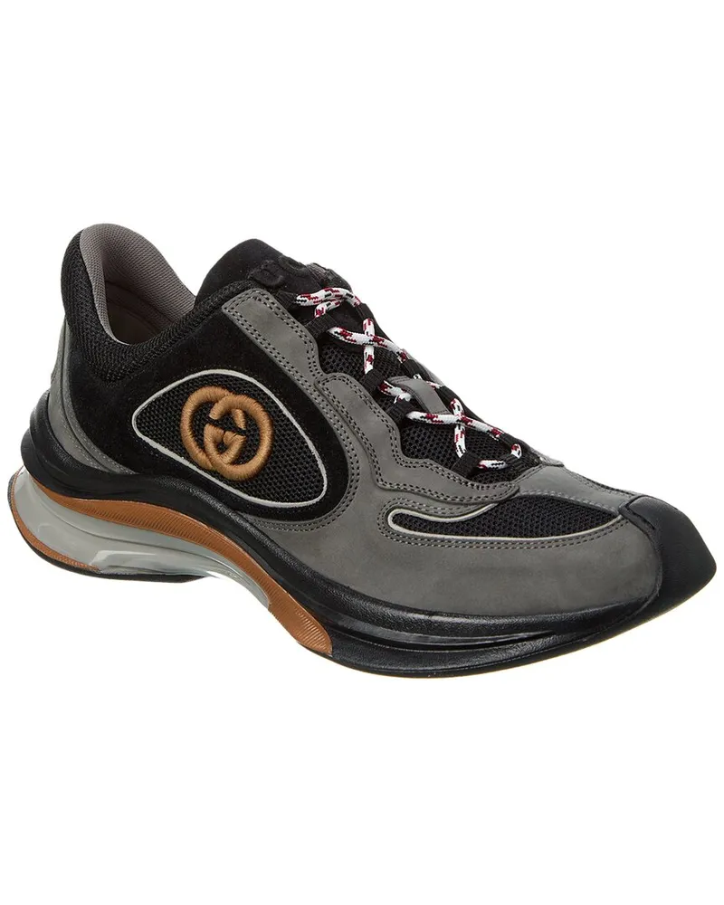 Gucci Run Suede Sneaker Black