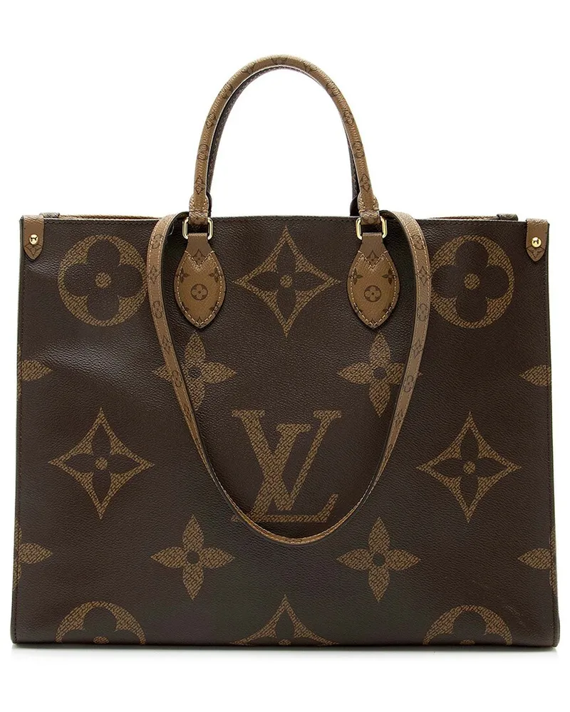 Louis Vuitton Brown Giant Monogram Canvas Onthego GM (Authentic Pre-Loved Nocolor