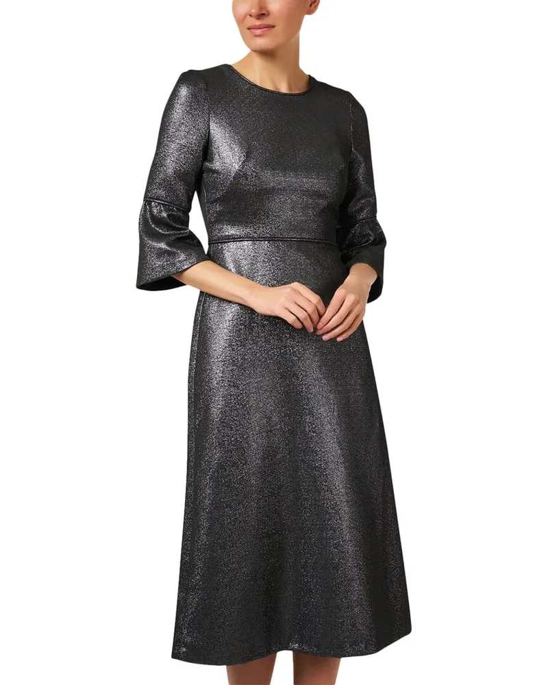 JANE Atelier Renata Metallic Wool, Silk & Cashmere-Blend Midi Dress Nocolor