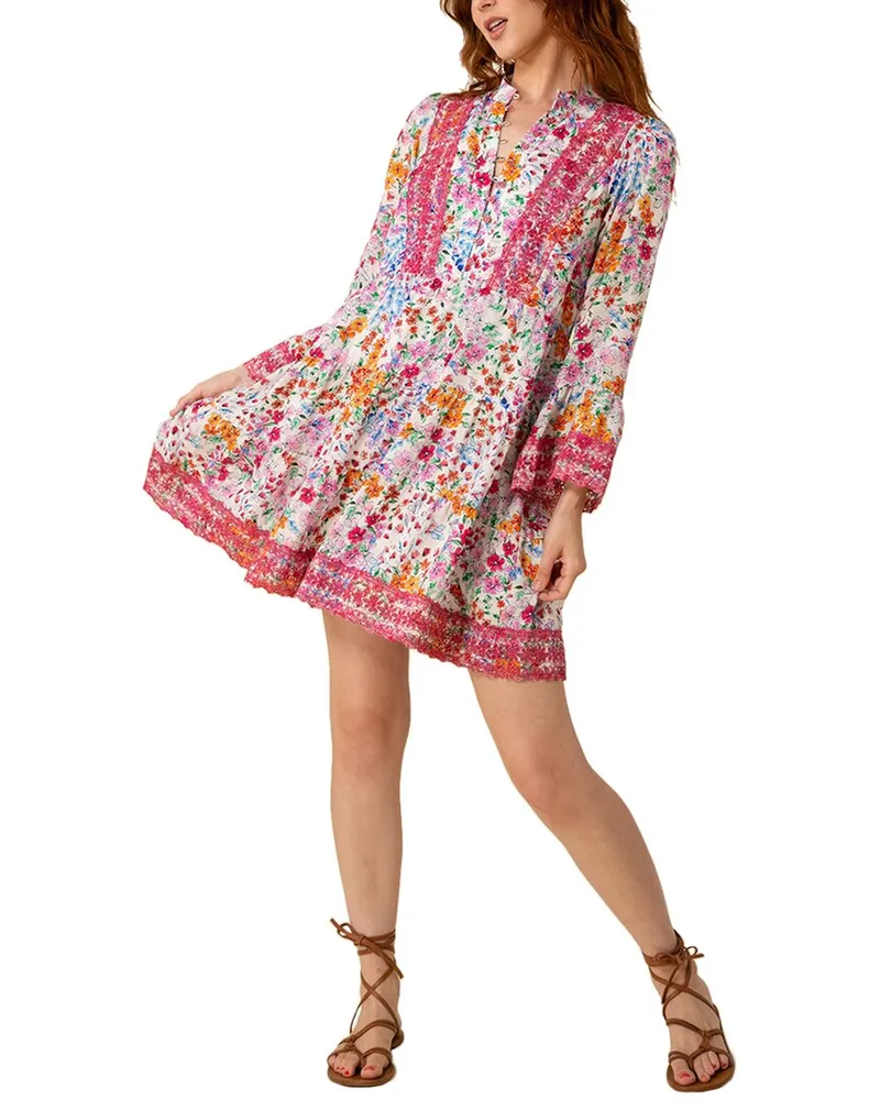 Hale Bob Harley Linen-Blend Dress Nocolor