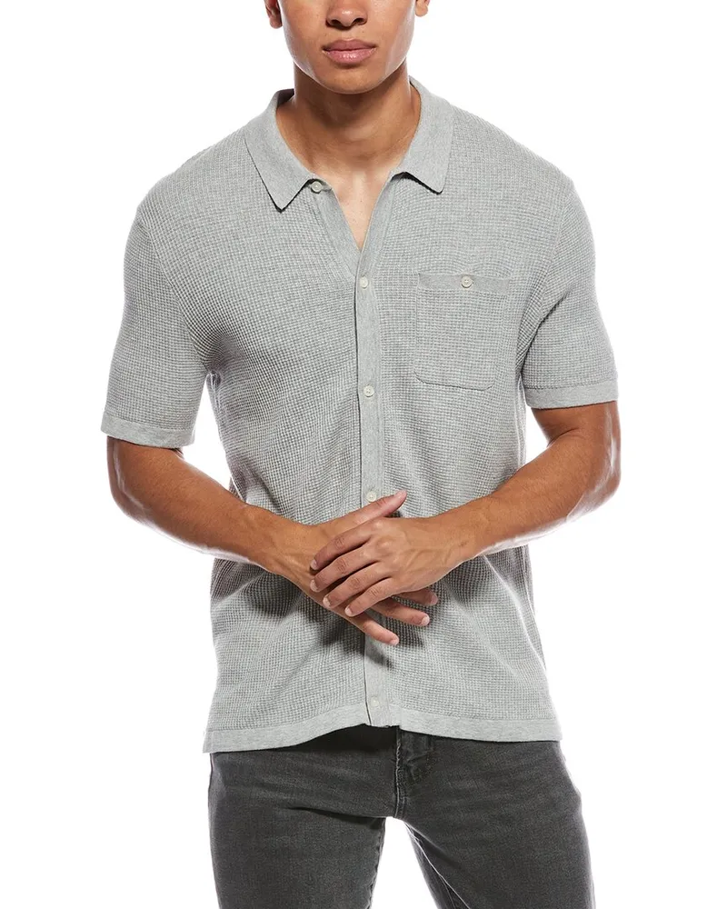 Scotch&Soda Waffle Knit Shirt Grey