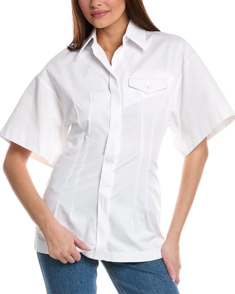 SPORTMAX Fitted Curve Shirt White