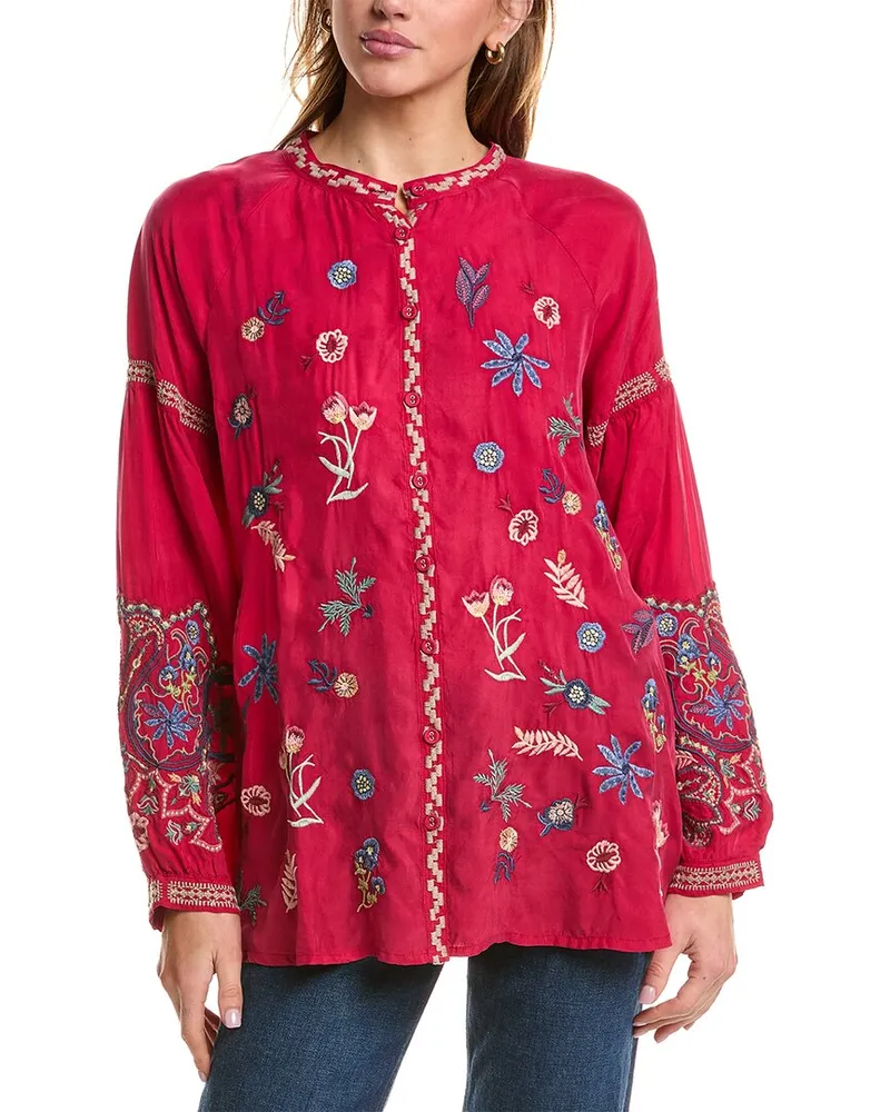 Johnny Was Gradi Blouse Red