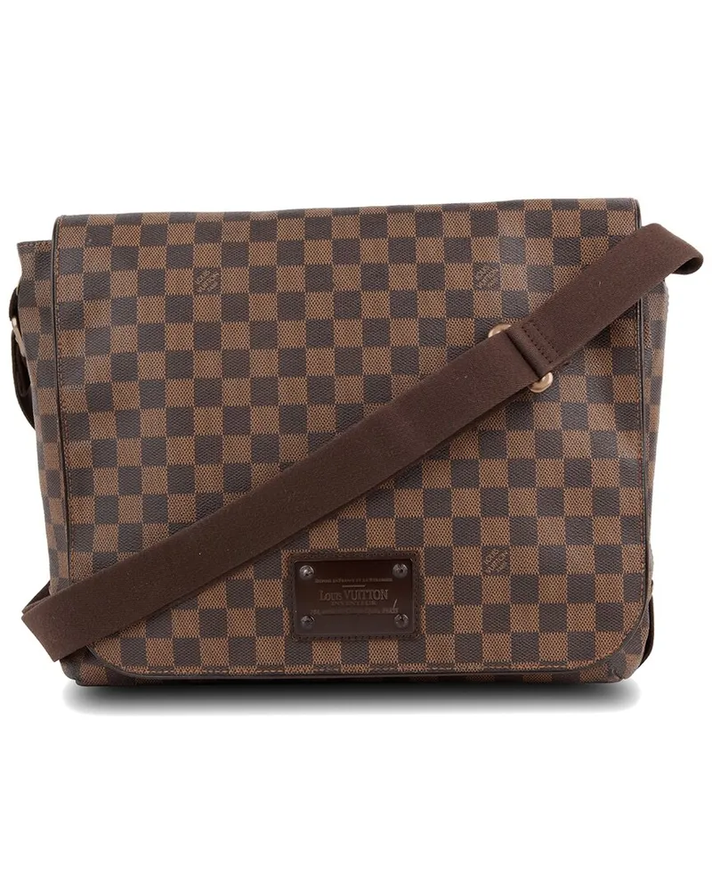 Louis Vuitton Brown Damier Ebene Coated Canvas Brooklyn GM (Authentic Pre-Loved Nocolor