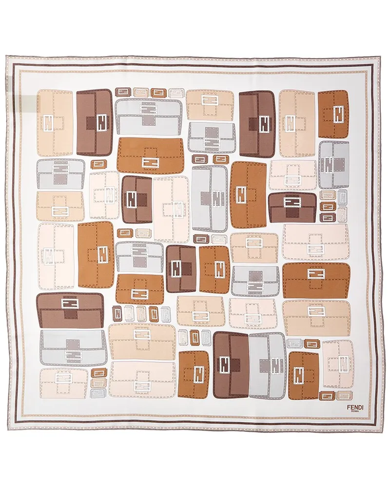 Fendi Baguette Foulard Silk Scarf Nocolor